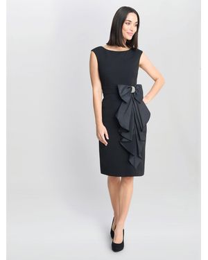 Gina Bacconi Arabella Crepe Taffeta Combo Dress - Blue