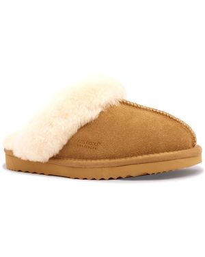 Aus Wooli Australia Sheepskin Wool Sydney Slippers - Natural