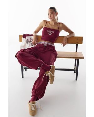 Penti Harvard Joggers With Stitch Detail And Ribbed Cuffs - Red