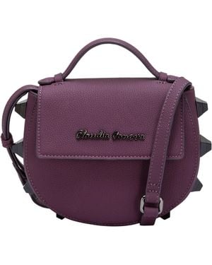 Claudia Canova Chunky Stud Round Cross Body Bag - Purple