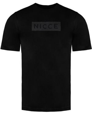 Nicce London Short Sleeve Crew Neck Cotton Peak T-Shirt 0211 K002 0001 - Black