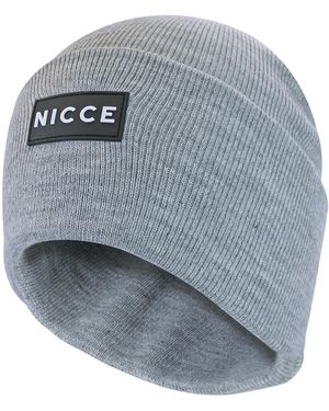 Nicce London Knitted Beanie Hat - Grey