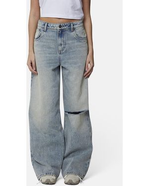 Good For Nothing Baggy Fit Ripped Denim Jean - Blue