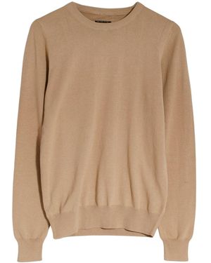 Secret Label Crew Neck Fine Knit Cotton Jumper - Natural