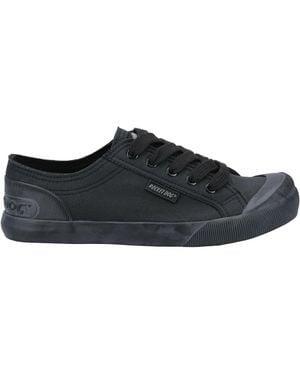 Rocket Dog Ladies Jazzin Canvas Fable Trainer Fabric - Black