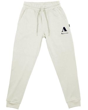 Aquascutum Solid Patterned Slim Tapered Joggers - White