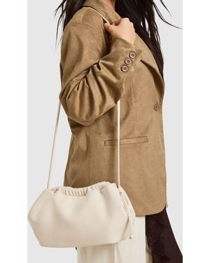 Boohoo Snap Detail Cross Body Bag With Detachable Strap - Natural