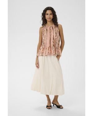 Saint Tropez Blouse Met Korte Mouwen Ravenasz Blouse Met Korte Mouwen Loose Fit - Wit