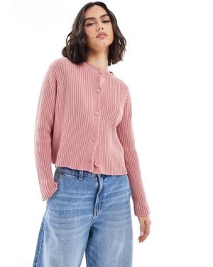 ASOS Neat Fit Knitted Cardigan - Red