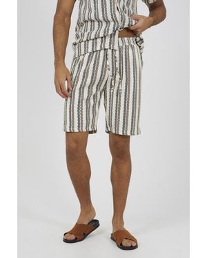 Brave Soul Striped Shorts - White