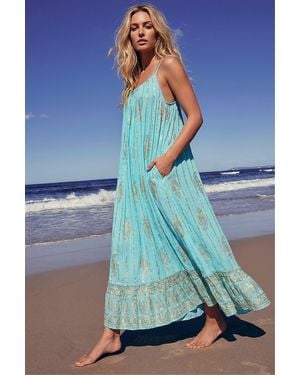 D.u.s.k Paisley Foil Maxi Dress - Blue