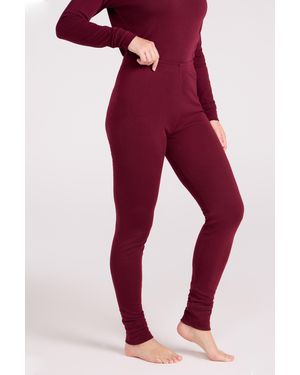 Mountain Warehouse 'Talus' Thermal Base Layer Trousers High Wicking Quick Dry Winter Trousers Cotton - Red