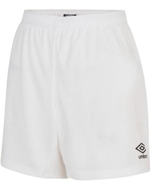 Umbro Ladies Club Logo Shorts - White