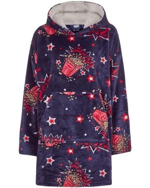 Sleep Snob Oversized Blanket Hoodie - Blue