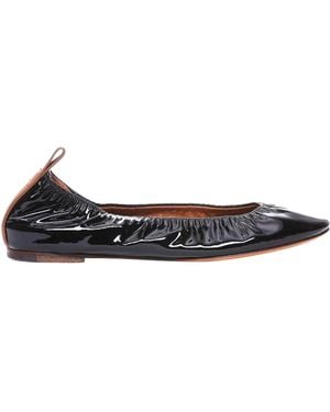 Lanvin Leather Ballerina Flats - Black