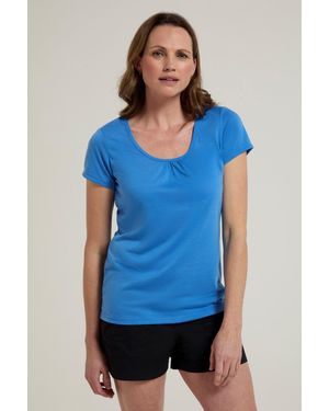 Mountain Warehouse 'Agra' T-Shirt Uv Protection Quick Dry Casual Summer Tee - Blue