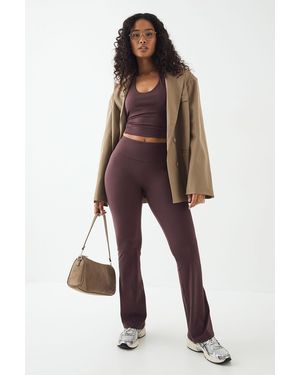 DSGN Studio Sports Sculpt High Waist Flared Legging - Brown