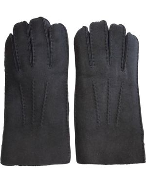 Infinity Leather Luxury Sheepskin Suede Gloves - Black