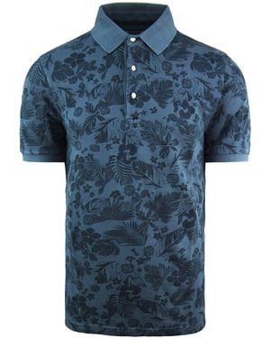 Eden Park Paris Maxiflore Polo Shirt - Blue