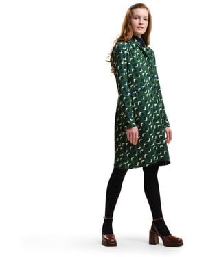 Regatta Printed Twill Button Down Dress - Green