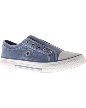 S.oliver S Oliver Court Shoes Canvas Plimsolls Style Slip On - Blue