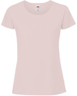 Fruit Of The Loom Ladies Ringspun Premium T-Shirt (Powder Rose) - Pink