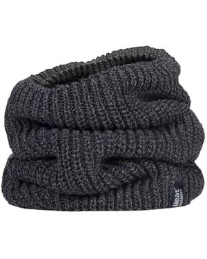 Heat Holders Fleece Lined Chunky Knit Thermal Neck Warmer - Blue