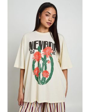 Boohoo Nevada Printed T-Shirt - White
