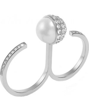 Guess Jubr04453Jwrh56 Ladies Calypso Ring - White