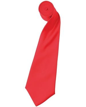 PREMIER Satijnen Stropdas Voor Volwassenen (Aardbeienrood)