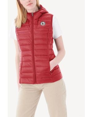 J.O.T.T Mali Noos Down Hooded Gilet - Red