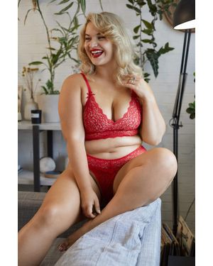 Wolf & Whistle Ariana Everyday Lace Bralette - Red