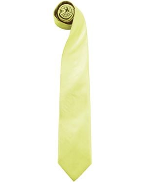 PREMIER “Colours” Plain Fashion Business Tie (Pack Of 2) (Lime) - Yellow