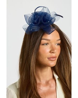 Boohoo Flower Headband Hair Fascinator - Blue