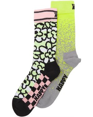 Happy Socks 2 Pack Colourful Party Giftbox Set - Black
