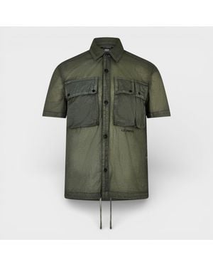 C.P. Company Drawstring Short Sleeve Shirt - Green