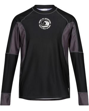 Regatta Long-Sleeved Rash Guard /Dark) - Black