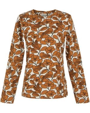 Regatta Ladies Orla Kiely Birdy Long-Sleeved Winter T-Shirt - Brown