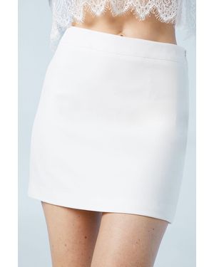 Oasis Tailored Bridal Mini Skirt - White