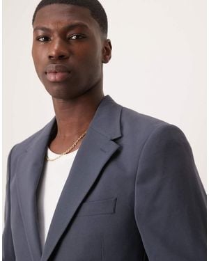 ASOS Four Way Stretch Skinny Fit Suit Jacket - Blue