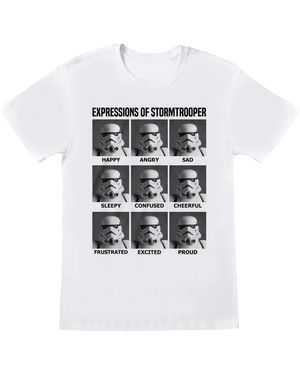 Star Wars Adult Expressions Of Stormtrooper T-Shirt Cotton - White