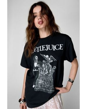 Nasty Gal Beetlejuice Oversized T-Shirt - Black