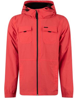 Luke 1977 Denver Crinkled Nylon Hooded Jacket - Red