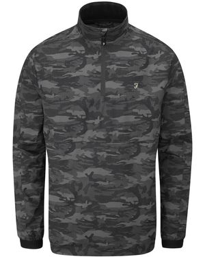Farah Parker Camouflage Showerproof Jacket - Grey