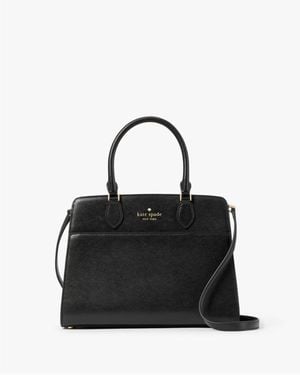 Kate Spade Madison Saffiano Leather Medium Satchel - Black