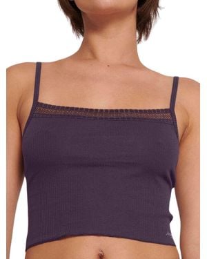 Sloggi Go Ribbed Crop Top - Purple