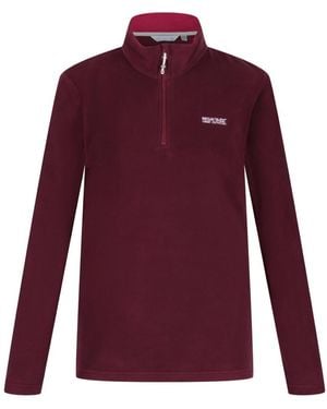 Regatta Great Outdoors /Ladies Sweetheart 1/4 Zip Fleece Top (Fig) - Purple