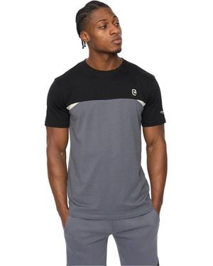 Crosshatch Castlebay T-Shirt (Slate) - Black