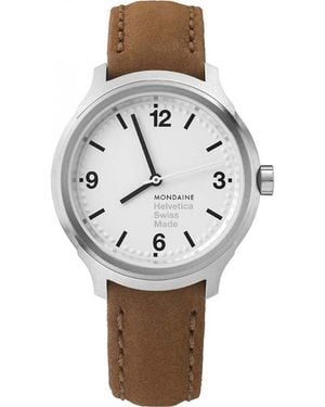 Mondaine Mh1-B3110-Lg Helvetica Bold Watch - Grey