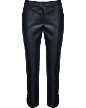 Conquista Faux Leather 7/8 Trousers - Black